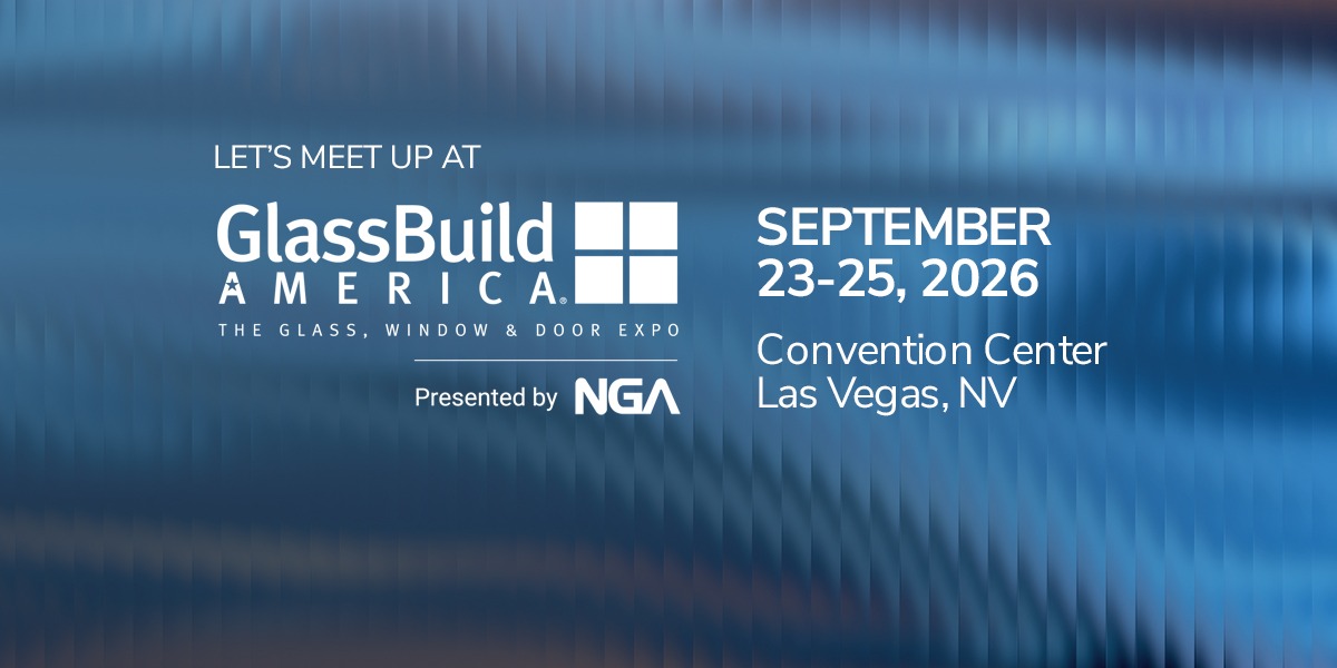 Let’s meet at GlassBuild America 2026!